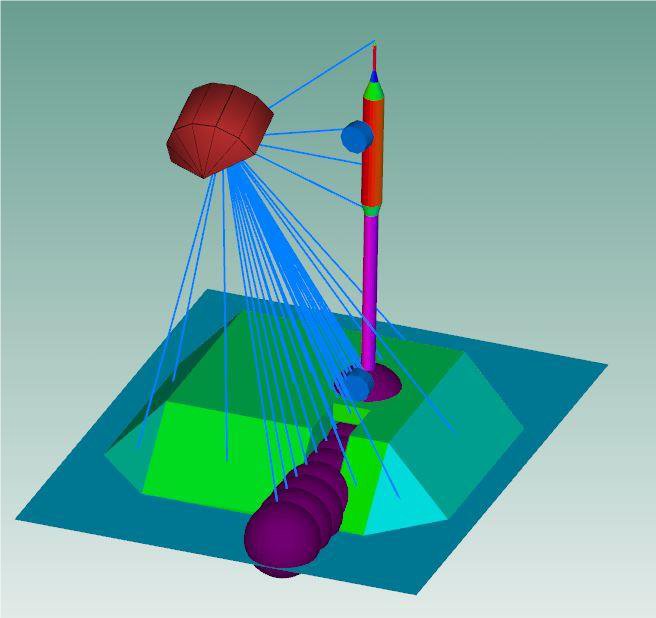 Ray tracing simulation in VA One software