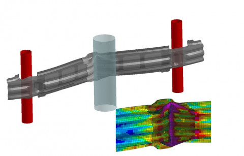 New dynamic remeshing capabilities during a bumper impact in ESI Virtual Performance Solution 2016.